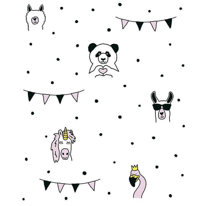 orlow-pink-llama-wallpaper-york-wallcoverings-4060-381381 - York Wallcoverings Papel pintado