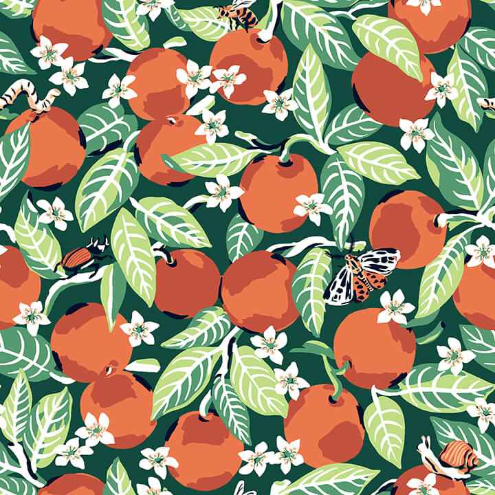 Juniper Orange Grove Peel and Stick Wallpaper - York Wallcoverings - PFS4816