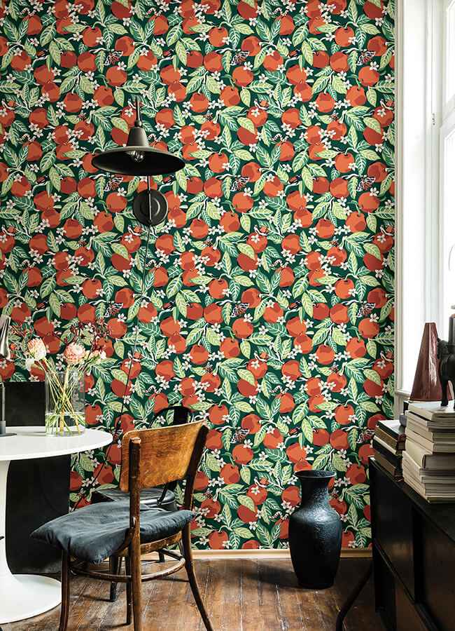 Juniper Orange Grove Peel and Stick Wallpaper - York Wallcoverings - PFS4816 - York Wallcoverings Wallpaper