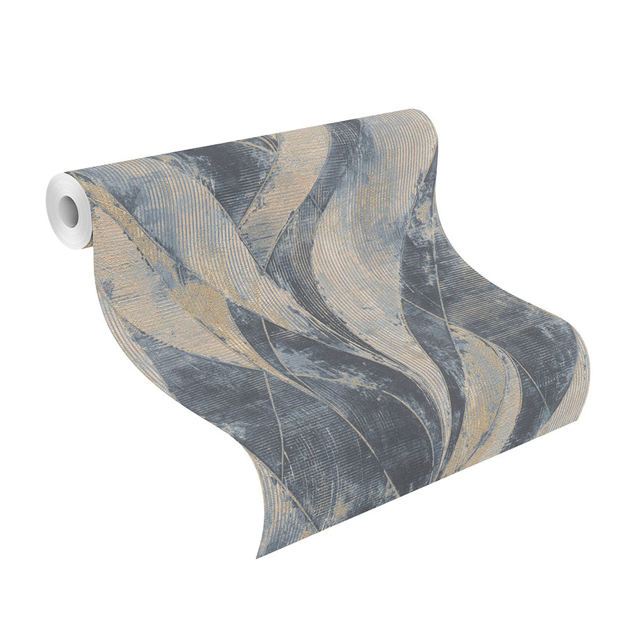 blake-denim-leaf-wallpaper-york-wallcoverings-4096-520064 - York Wallcoverings Wallpaper