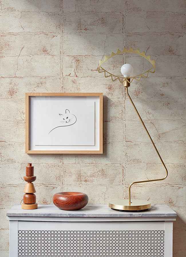 Clay Rust Stone Wallpaper - York Wallcoverings - 4096-520149 - York Wallcoverings Wallpaper