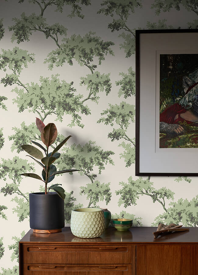 Sage Alder Peel and Stick Wallpaper - York Wallcoverings - NUS4473 - York Wallcoverings Wallpaper