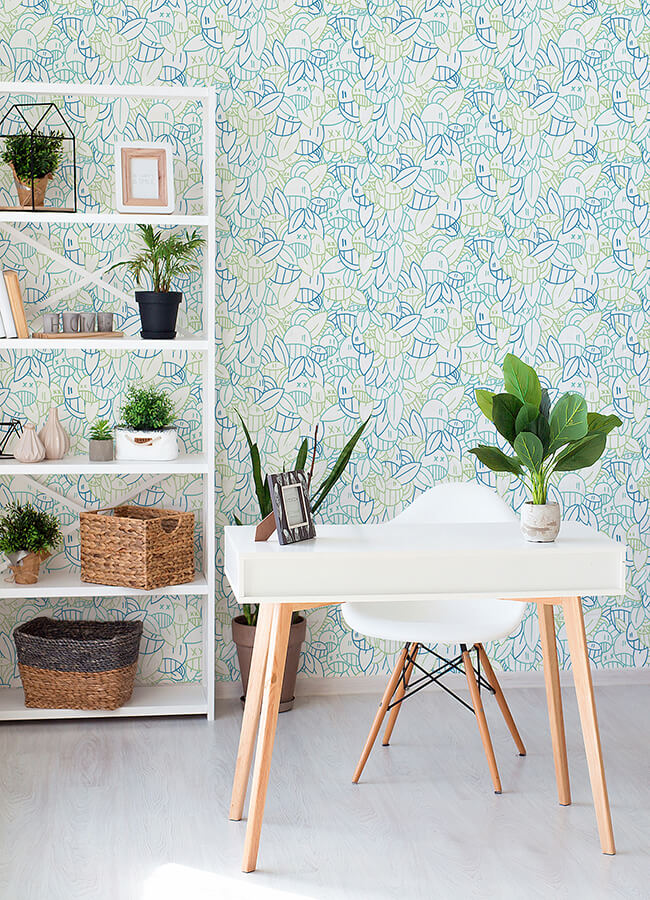 Multi Cool Floral Sequence Peel & Stick - York Wallcoverings - AAS4882 - York Wallcoverings Wallpaper