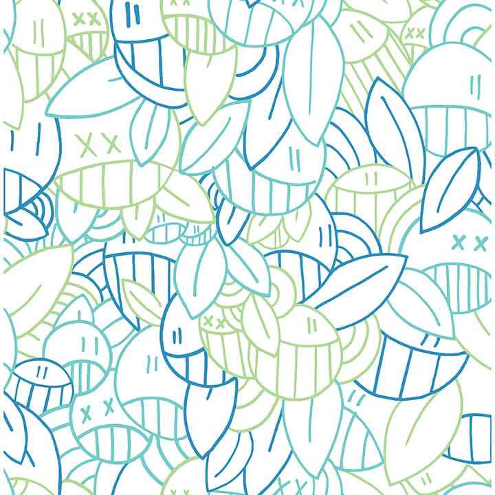 Multi Cool Floral Sequence Peel & Stick - York Wallcoverings - AAS4882