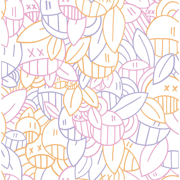 Multi Warm Floral Sequence Peel & Stick - York Wallcoverings - AAS4883 - York Wallcoverings Wallpaper