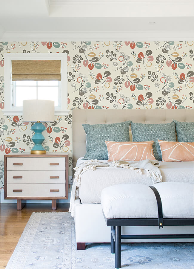 jonah-multicolor-leaf-trail-wallpaper-york-wallcoverings-4066-25122 - York Wallcoverings Papel pintado