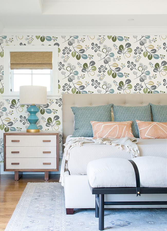 jonah-green-leaf-trail-wallpaper-york-wallcoverings-4066-25123 - York Wallcoverings Papel pintado