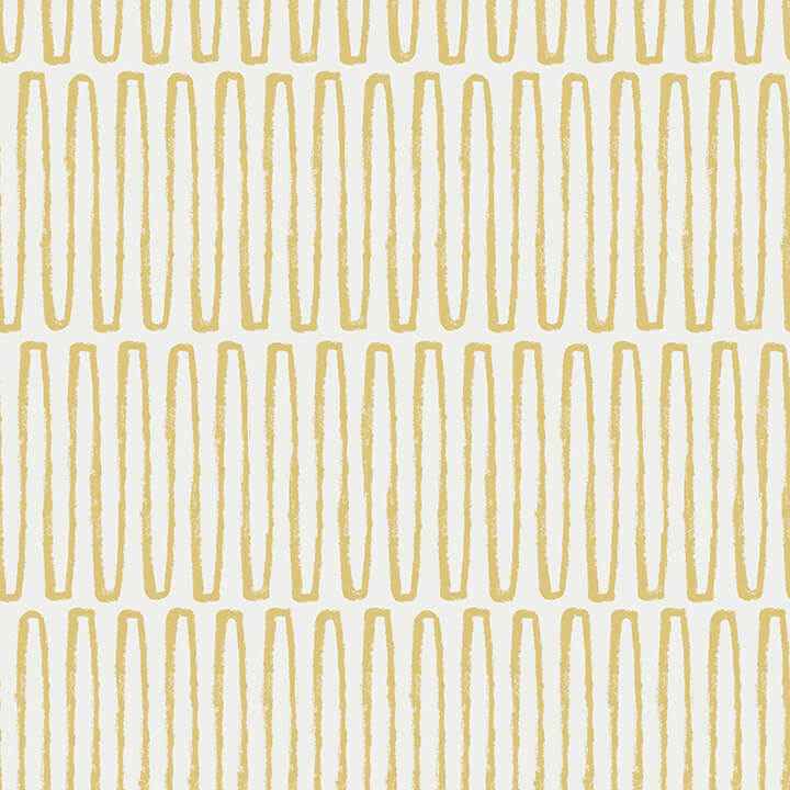 Lars Mustard Retro Wave Wallpaper - York Wallcoverings - 4066-26500