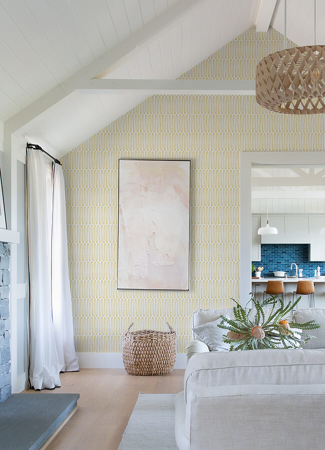 lars-mustard-retro-wave-wallpaper-york-wallcoverings-4066-26500 - York Wallcoverings Papel pintado