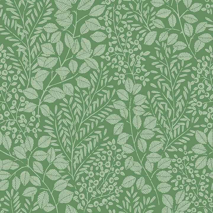 Elin Green Berry Botanical Wallpaper - York Wallcoverings - 4066-26515 - York Wallcoverings Wallpaper