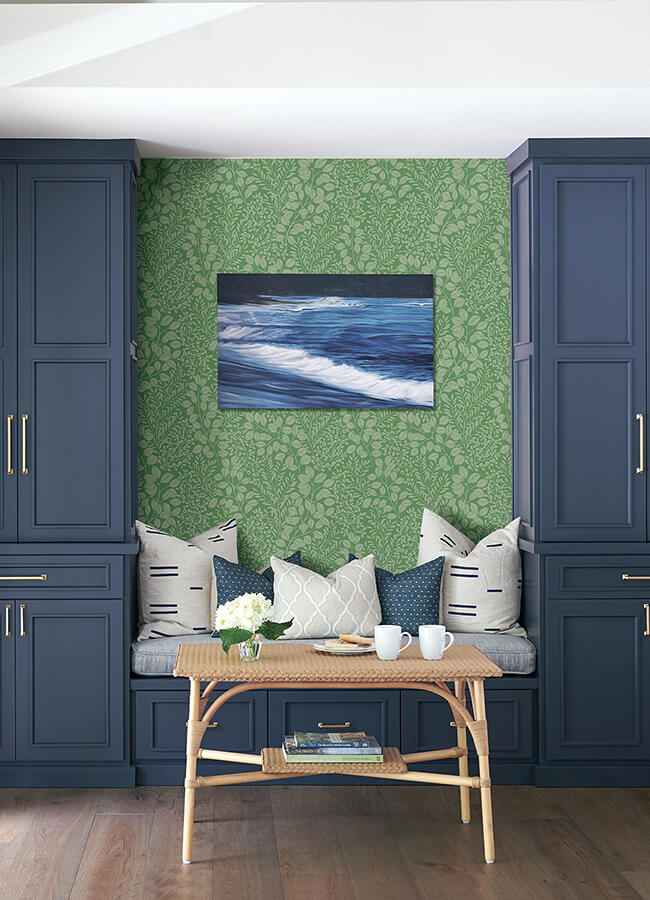 Elin Green Berry Botanical Wallpaper - York Wallcoverings - 4066-26515 - York Wallcoverings Wallpaper