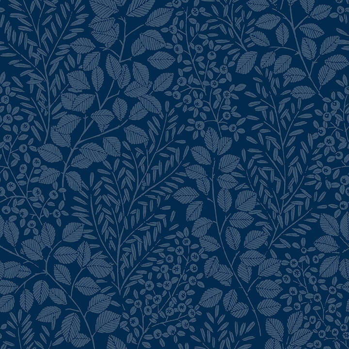 elin-blue-berry-botanical-wallpaper-york-wallcoverings-4066-26517 - York Wallcoverings Papel pintado