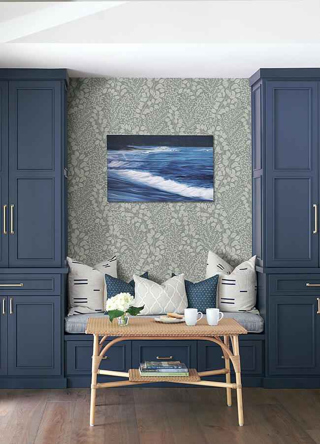 Elin Charcoal Berry Botanical Wallpaper - York Wallcoverings - 4066-26519 - York Wallcoverings Wallpaper