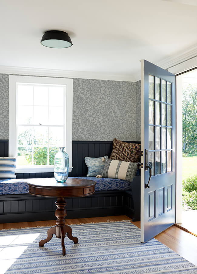 elin-charcoal-berry-botanical-wallpaper-york-wallcoverings-4066-26519 - York Wallcoverings Papel pintado