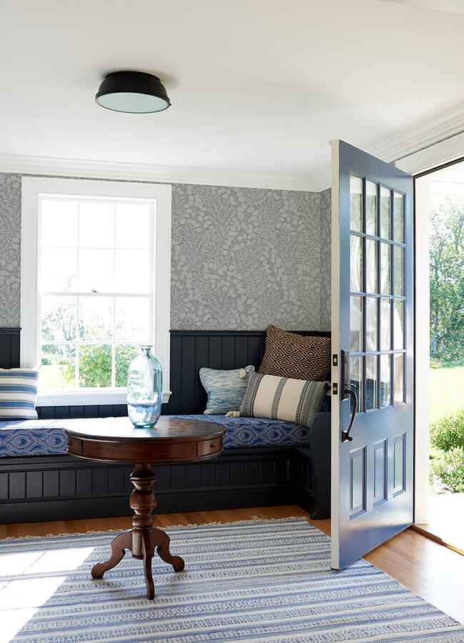 Elin Charcoal Berry Botanical Wallpaper - York Wallcoverings - 4066-26519 - York Wallcoverings Wallpaper