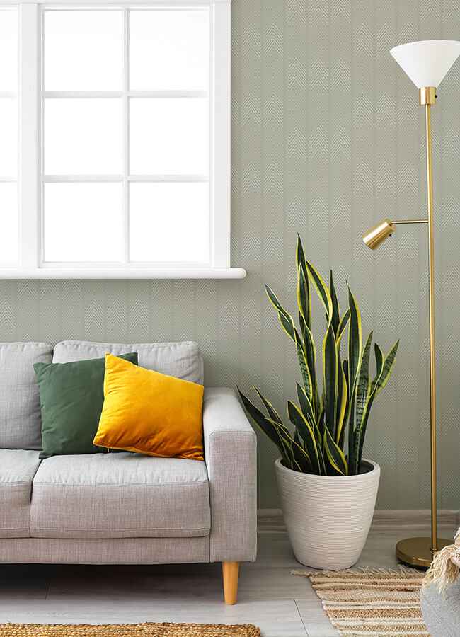 Nyle Light Grey Chevron Stripes Wallpaper - York Wallcoverings - 4066-26527 - York Wallcoverings Wallpaper