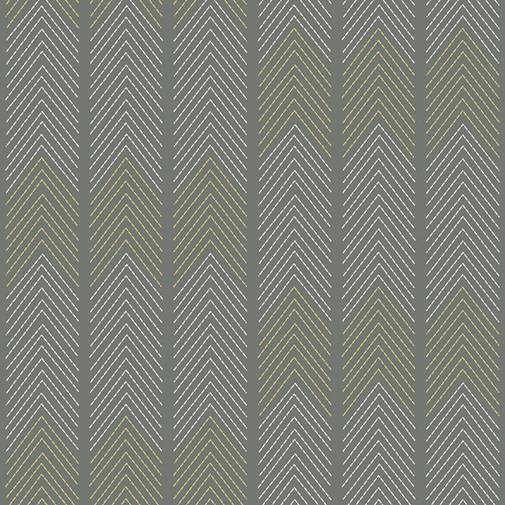 nyle-dark-grey-chevron-stripes-wallpaper-york-wallcoverings-4066-26529 - York Wallcoverings Papel pintado