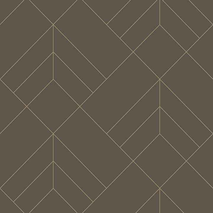 Sander Chocolate Geometric Wallpaper - York Wallcoverings - 4066-26549 - York Wallcoverings Wallpaper