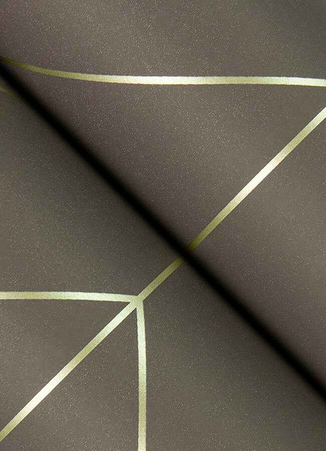 Sander Chocolate Geometric Wallpaper - York Wallcoverings - 4066-26549 - York Wallcoverings Wallpaper