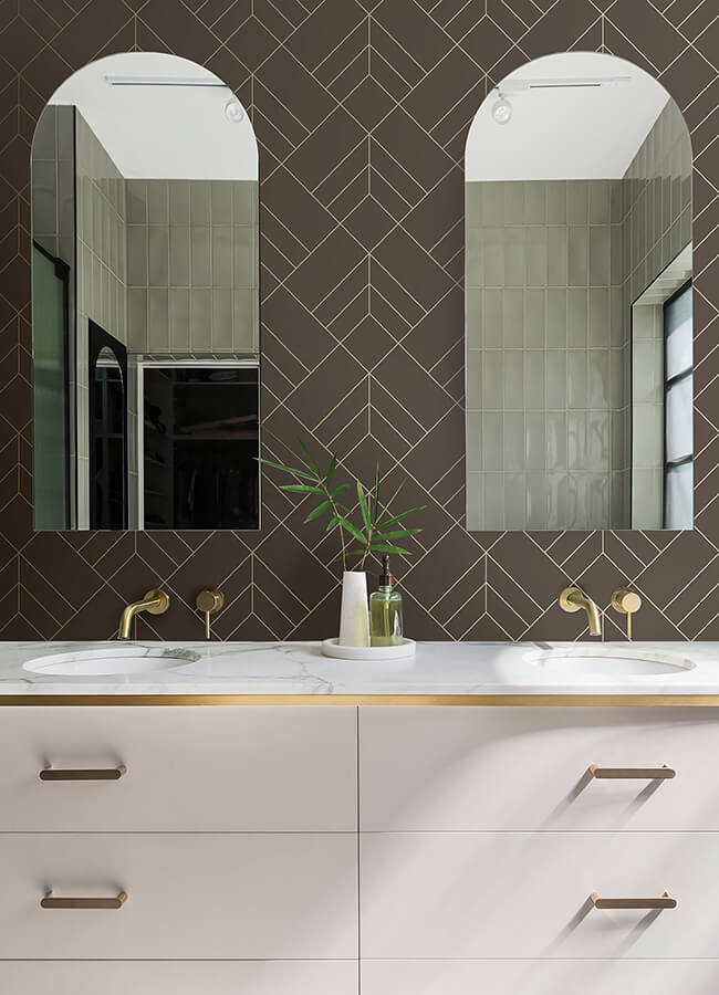 sander-chocolate-geometric-wallpaper-york-wallcoverings-4066-26549 - York Wallcoverings Papel pintado