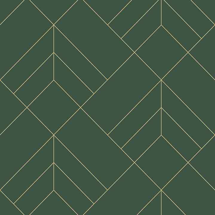 Sander Evergreen Geometric Wallpaper - York Wallcoverings - 4066-26550 - York Wallcoverings Wallpaper