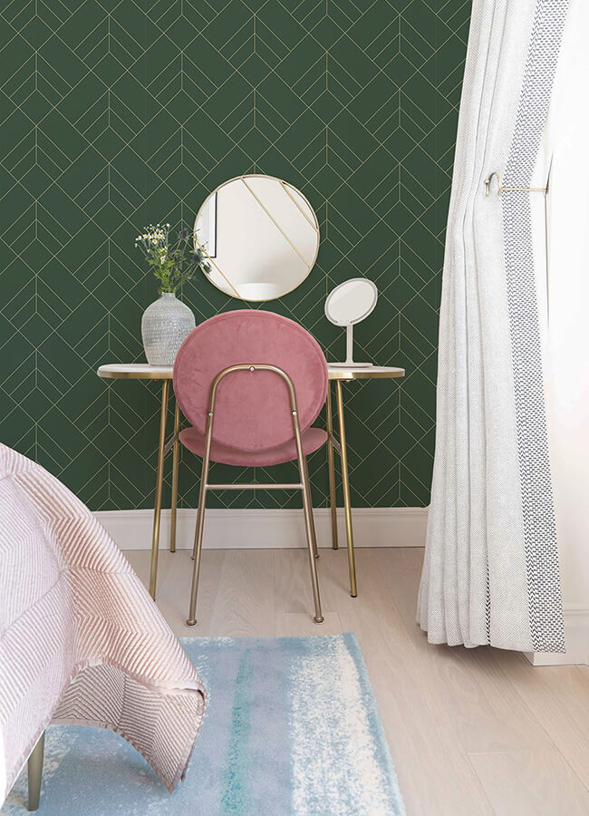 sander-evergreen-geometric-wallpaper-york-wallcoverings-4066-26550 - York Wallcoverings Papel pintado