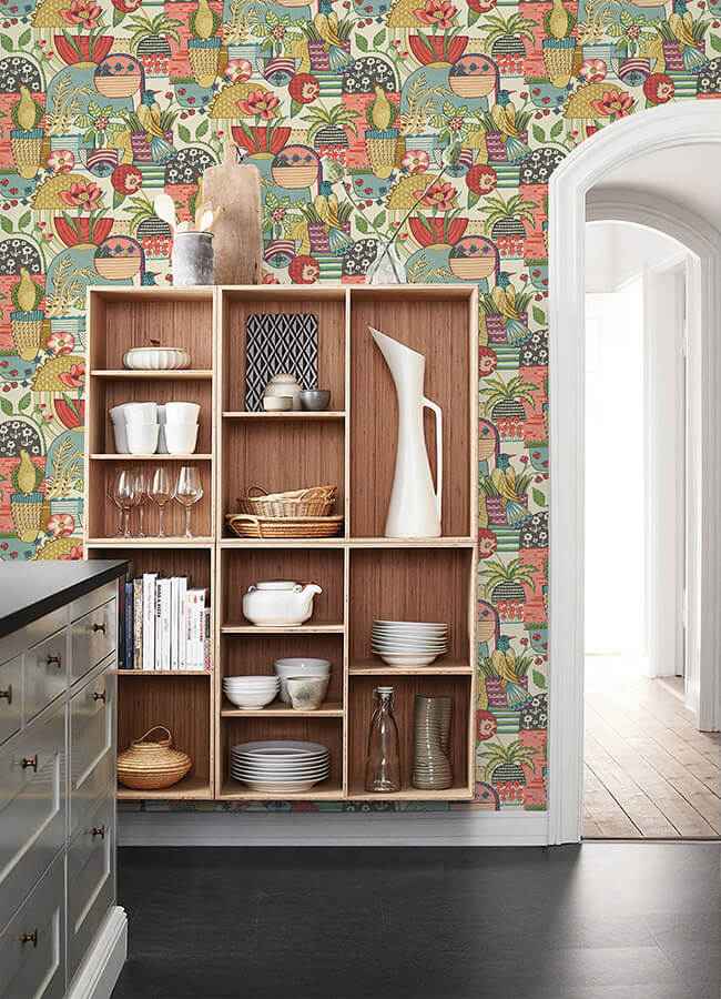Fika Plum Blissful Birds & Blooms Wallpaper - York Wallcoverings - 4066-26558 - York Wallcoverings Wallpaper