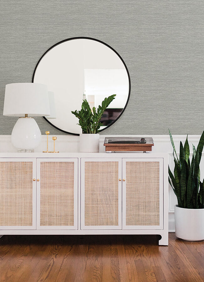 malin-light-grey-faux-grasscloth-wallpaper-york-wallcoverings-4066-26562 - York Wallcoverings Papel pintado
