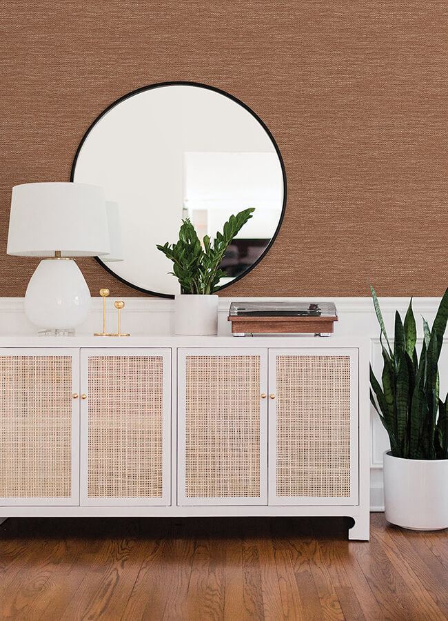 malin-rust-faux-grasscloth-wallpaper-york-wallcoverings-4066-26564 - York Wallcoverings Papel pintado
