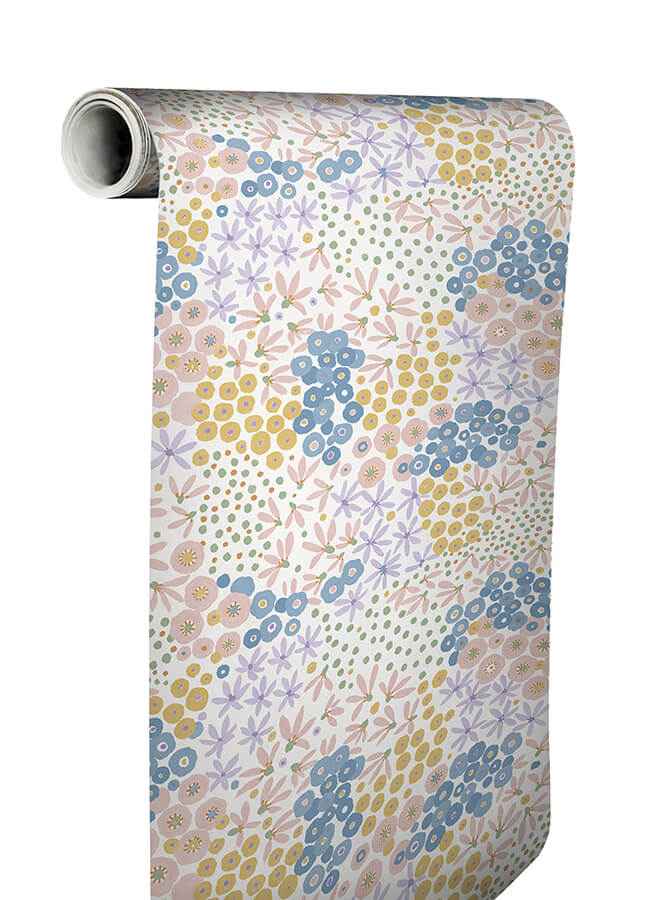 Floral Bunch Multi Bright Peel and Stick Wallpaper - York Wallcoverings - NUS4847 - York Wallcoverings Wallpaper