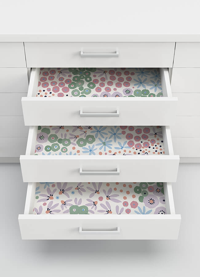 floral-bunch-multi-cool-peel-and-stick-wallpaper-york-wallcoverings-nus4849 - York Wallcoverings Wallpaper
