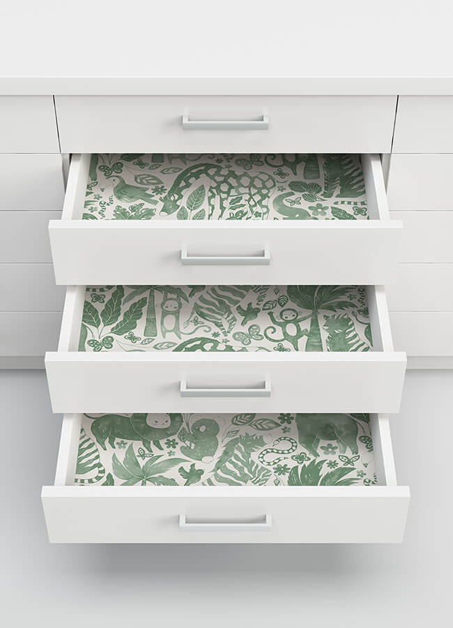 sweet-safari-green-peel-and-stick-wallpaper-york-wallcoverings-nus4851 - York Wallcoverings Wallpaper