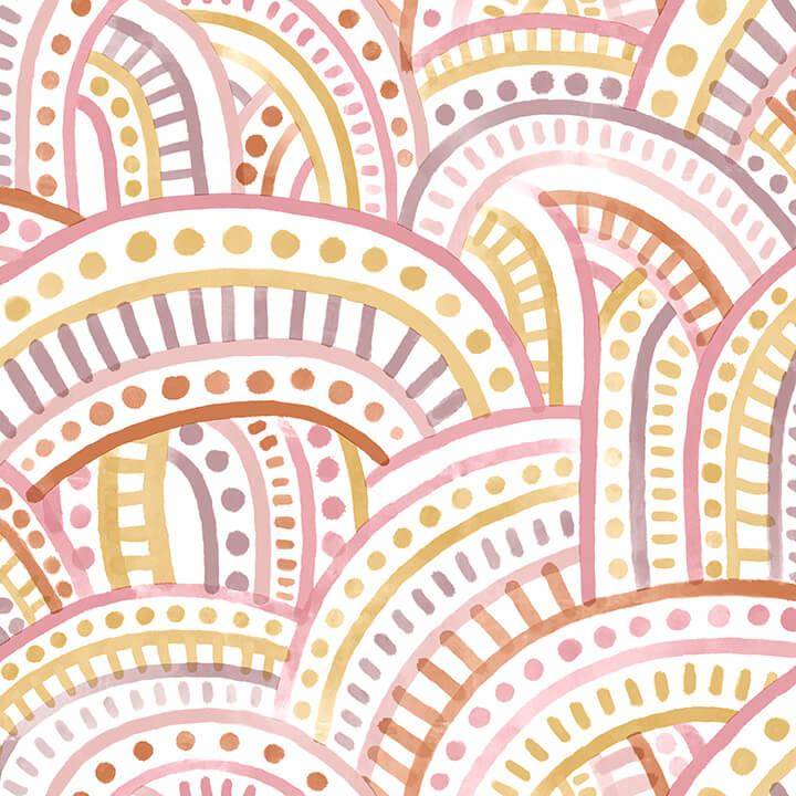 Retro Rainbow Multi Warm Peel and Stick Wallpaper - York Wallcoverings - NUS4855 - York Wallcoverings Wallpaper