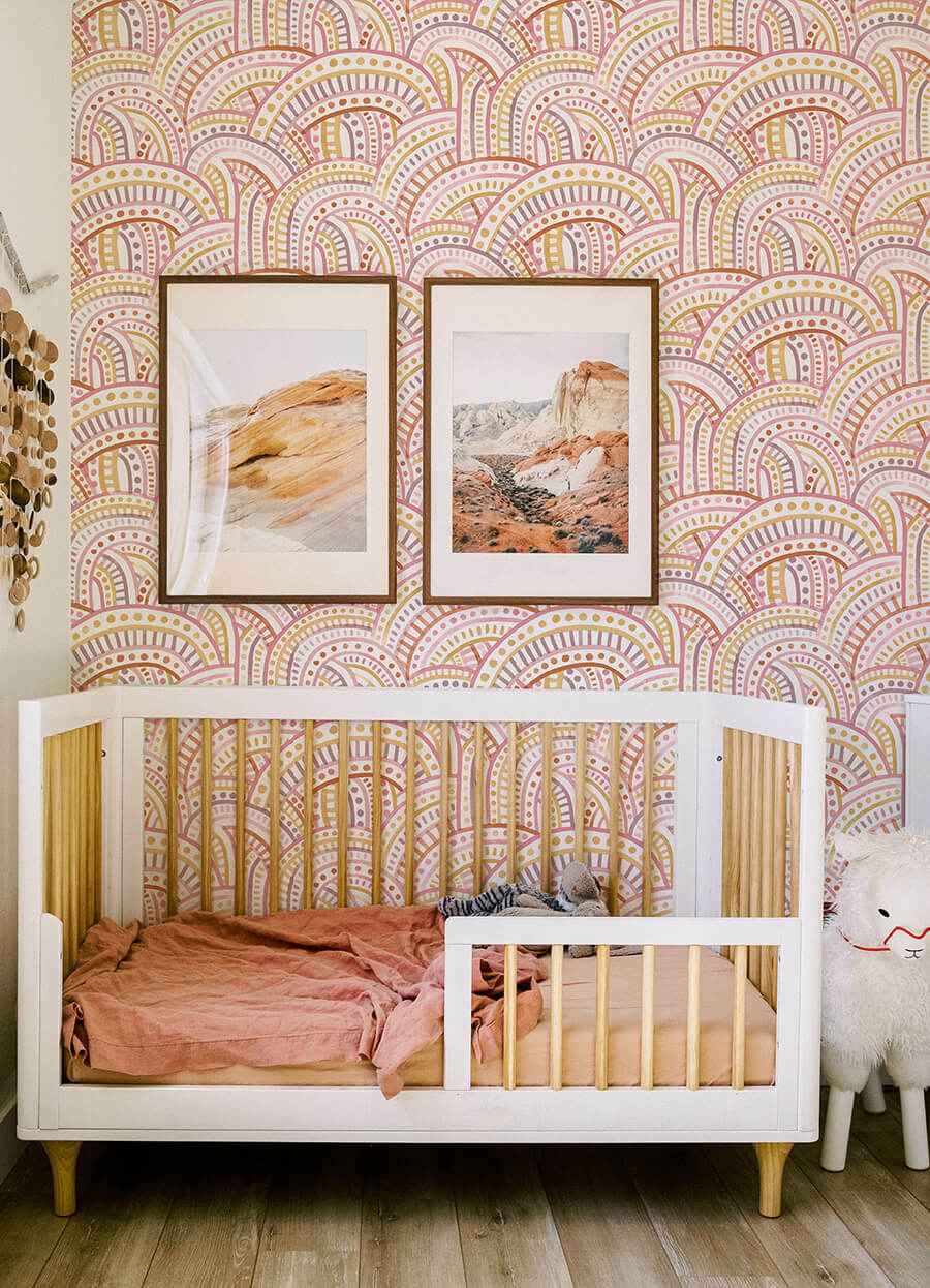 Retro Rainbow Multi Warm Peel and Stick Wallpaper - York Wallcoverings - NUS4855 - York Wallcoverings Wallpaper
