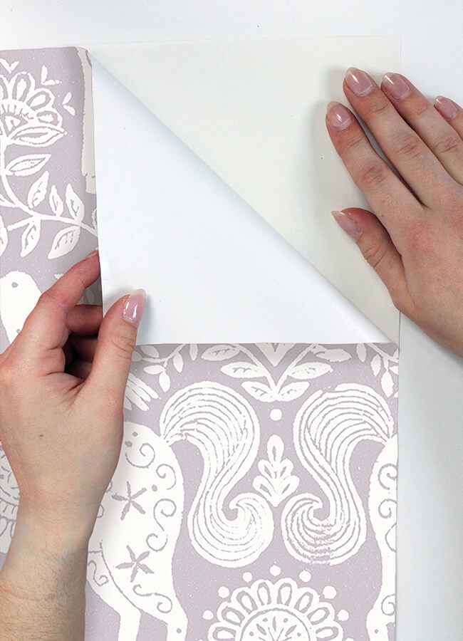 Unicorn Stamp Purple Peel and Stick Wallpaper - York Wallcoverings - NUS4857 - York Wallcoverings Wallpaper