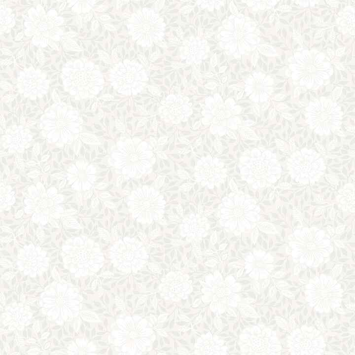 Lizette Light Grey Charming Floral Wallpaper - York Wallcoverings - 4080-15908