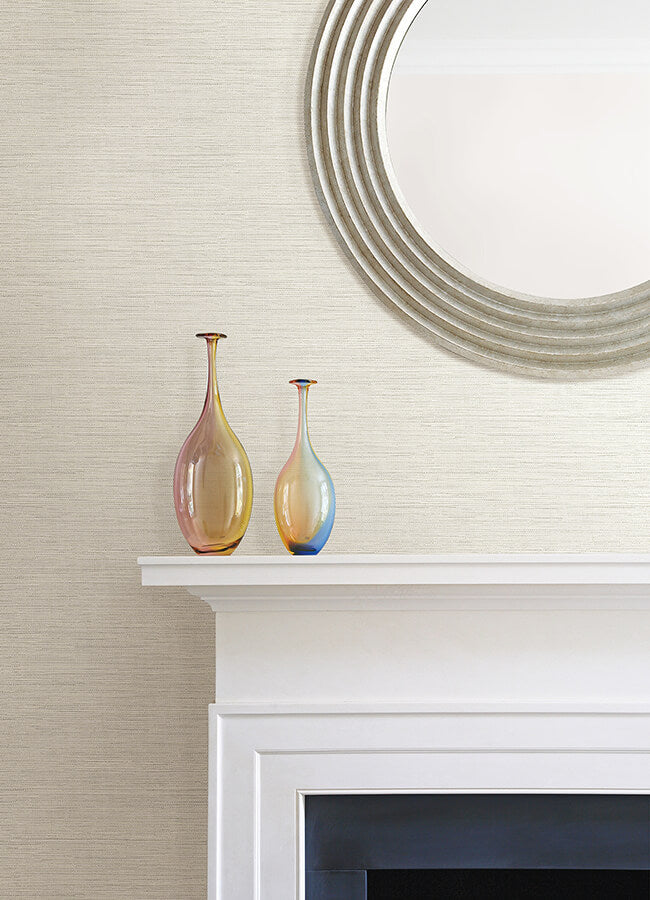 agave-light-grey-faux-grasscloth-wallpaper-york-wallcoverings-4080-24281 - York Wallcoverings Wallpaper