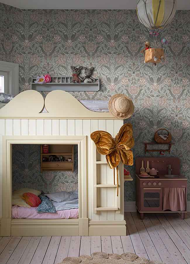 Filippa Grey Tulip Wallpaper - York Wallcoverings - 4080-44105 - York Wallcoverings Wallpaper