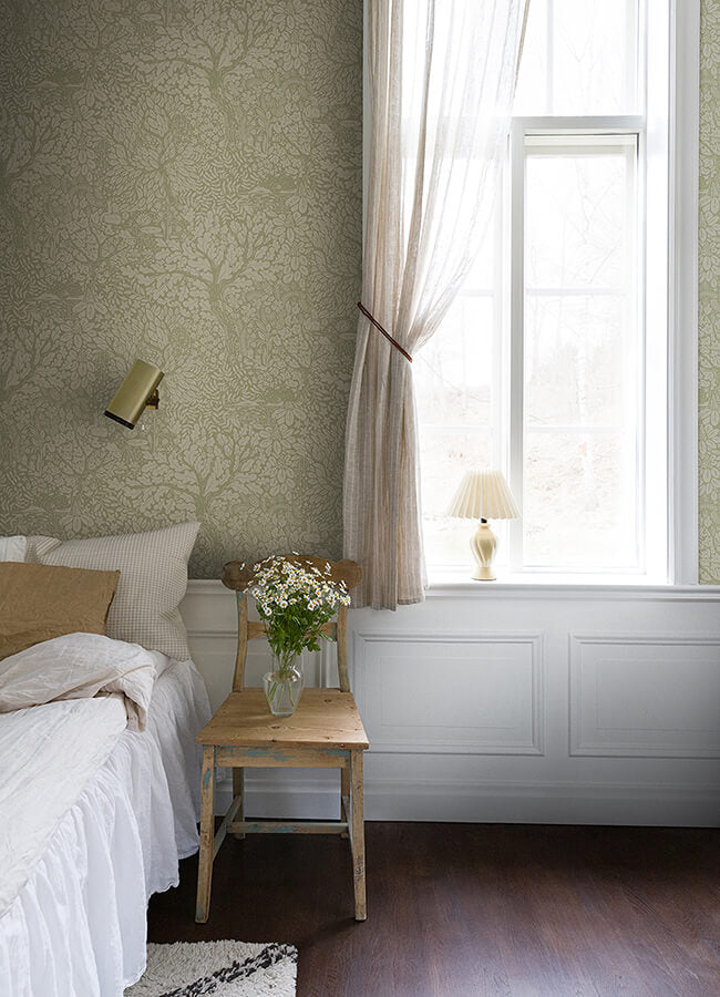 olle-sage-forest-sanctuary-wallpaper-york-wallcoverings-4080-83108 - York Wallcoverings Wallpaper