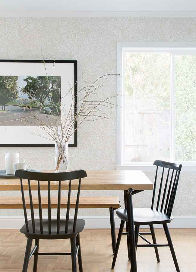 Olle Cream Forest Sanctuary Wallpaper - York Wallcoverings - 4080-83111 - York Wallcoverings Wallpaper