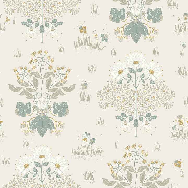 Elda Light Blue Delicate Daisies Wallpaper - York Wallcoverings - 4080-83131