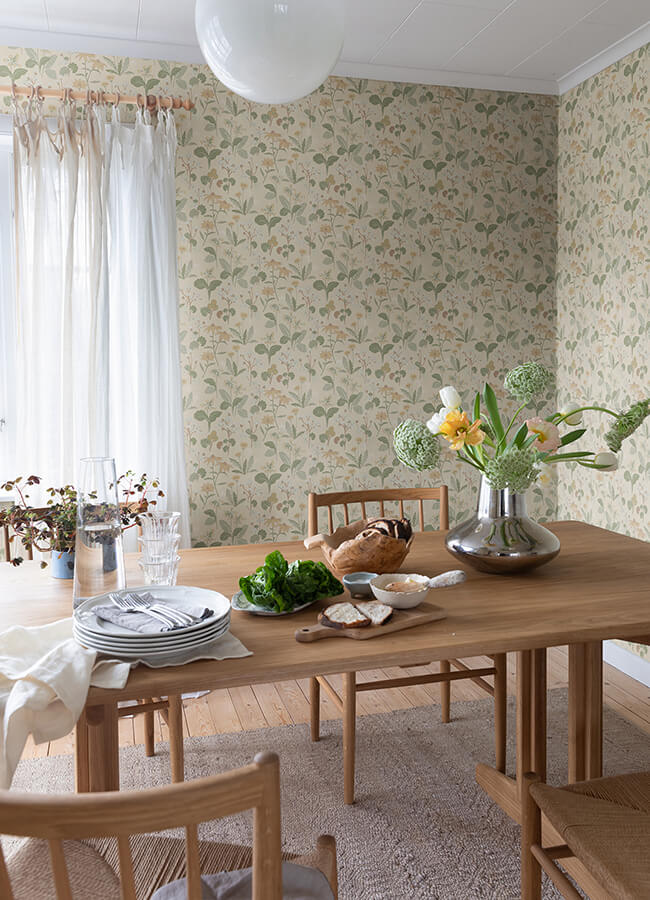 magdalena-light-yellow-dandelion-wallpaper-york-wallcoverings-4080-92135 - York Wallcoverings Wallpaper