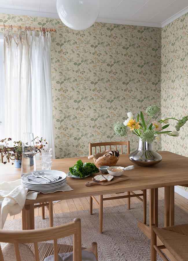 Magdalena Light Yellow Dandelion Wallpaper - York Wallcoverings - 4080-92135 - York Wallcoverings Wallpaper