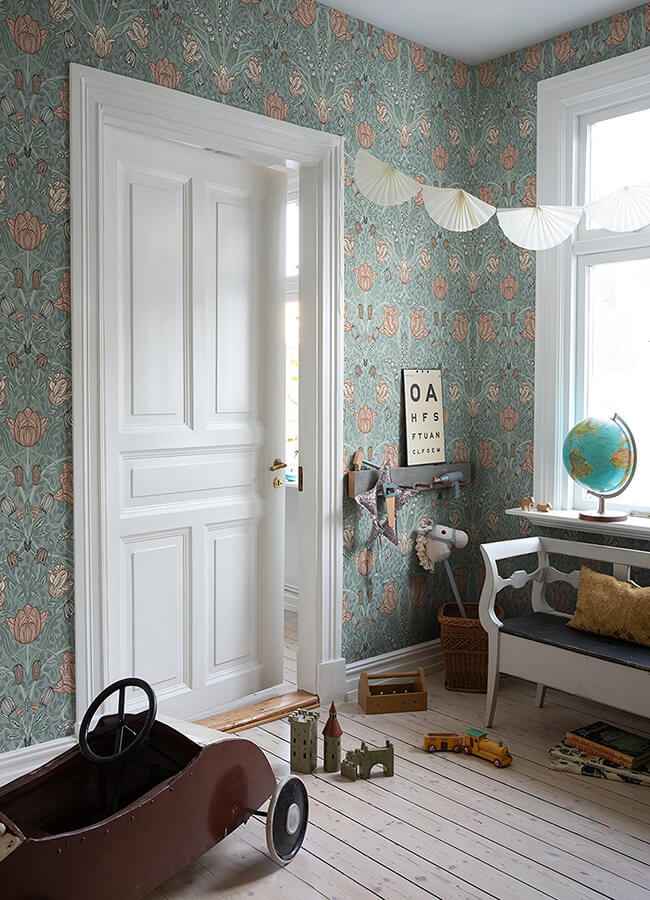Fillippa Sage Tulip Wallpaper - York Wallcoverings - 4080-33010 - York Wallcoverings Wallpaper