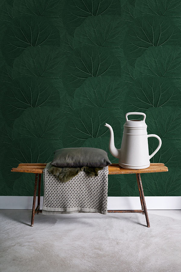 xylem-evergreen-large-leaves-wallpaper-york-wallcoverings-dd138997 - York Wallcoverings Wallpaper