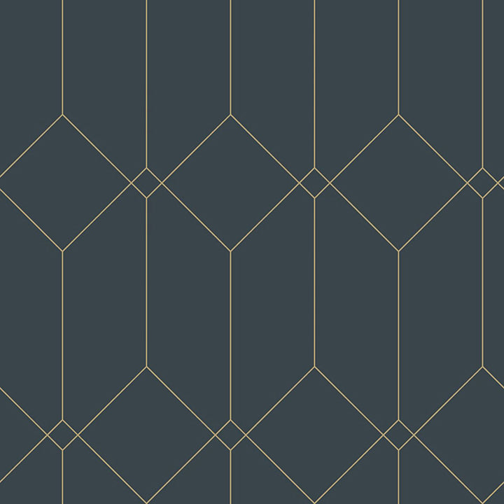 trilliant-dark-blue-art-deco-motif-wallpaper-york-wallcoverings-dd139225 - York Wallcoverings Wallpaper