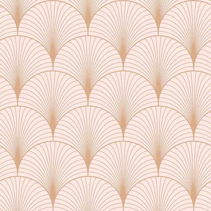 Lempicka Pink Art Deco Motif Wallpaper - York Wallcoverings - DD139229 - York Wallcoverings Wallpaper