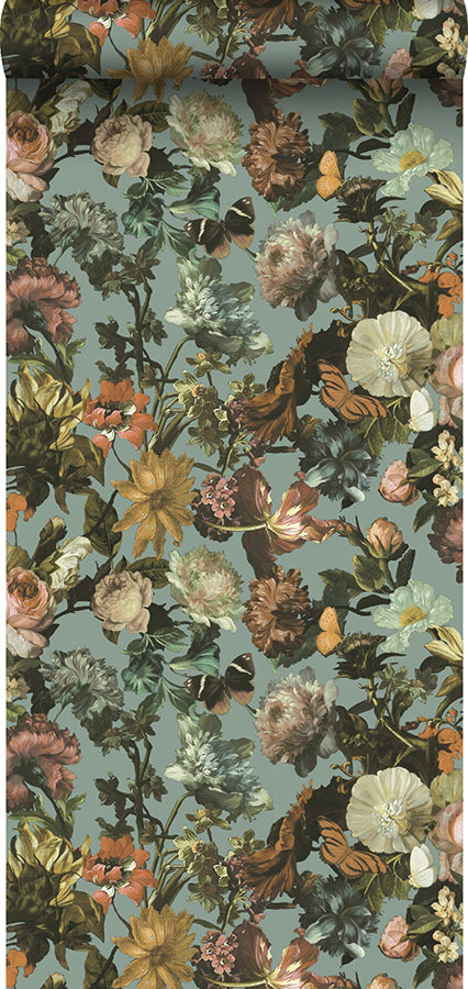 zarinda-light-blue-flowers-wallpaper-york-wallcoverings-dd139292 - York Wallcoverings Wallpaper