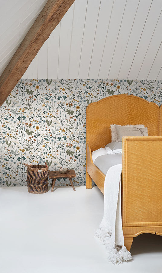 fiore-blue-wildflowers-wallpaper-york-wallcoverings-dd139391 - York Wallcoverings Wallpaper