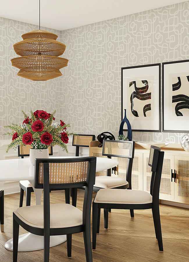 Cream Niko Peel & Stick Wallpaper - York Wallcoverings - NUS4941 - York Wallcoverings Wallpaper